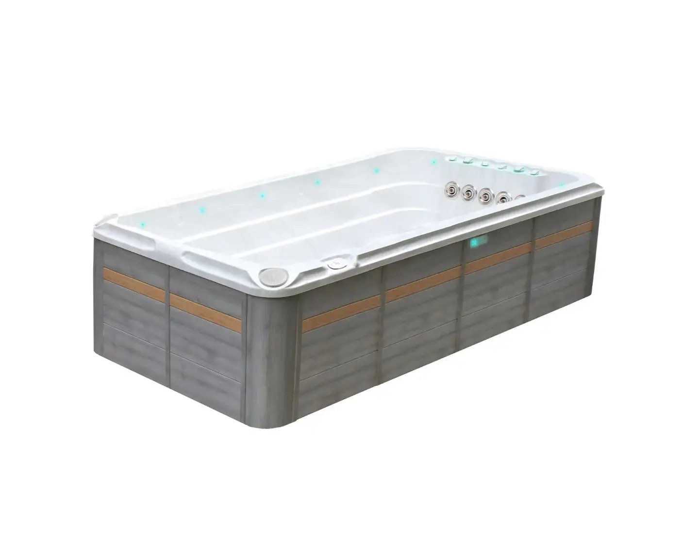 Aquatic 2 Swimspa | Sterling White with DARK GREY