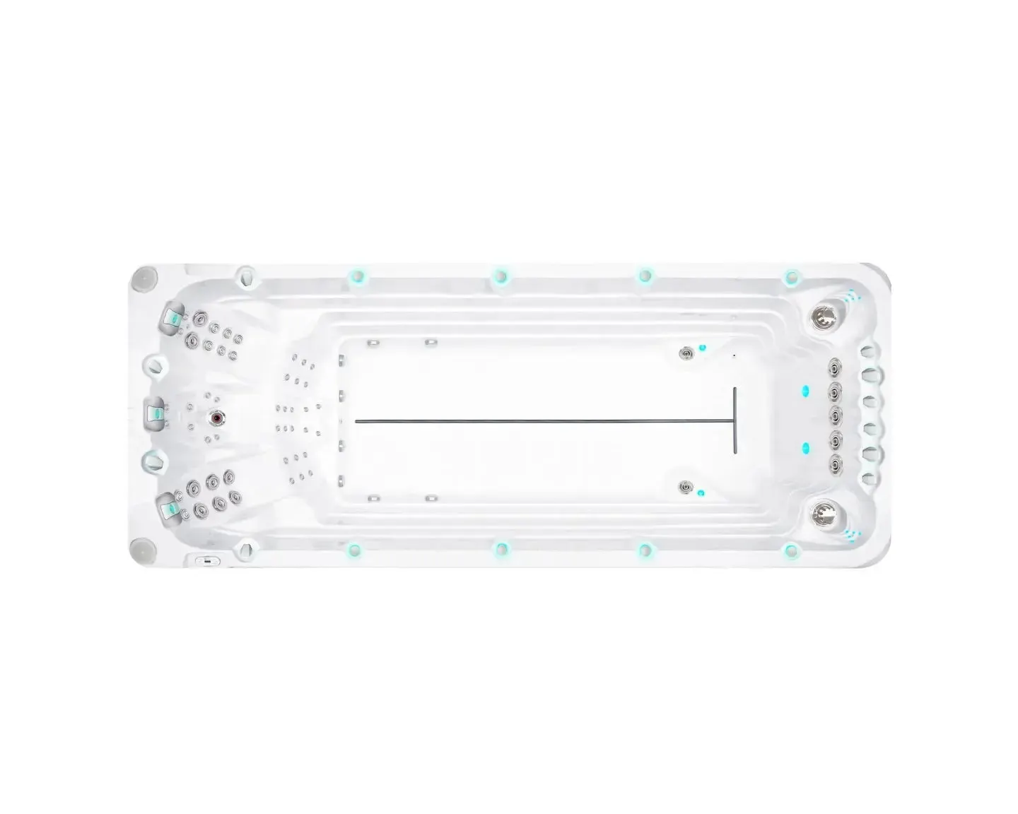 Activity 2 Deep Swimspa | Sterling White with DARK GREY