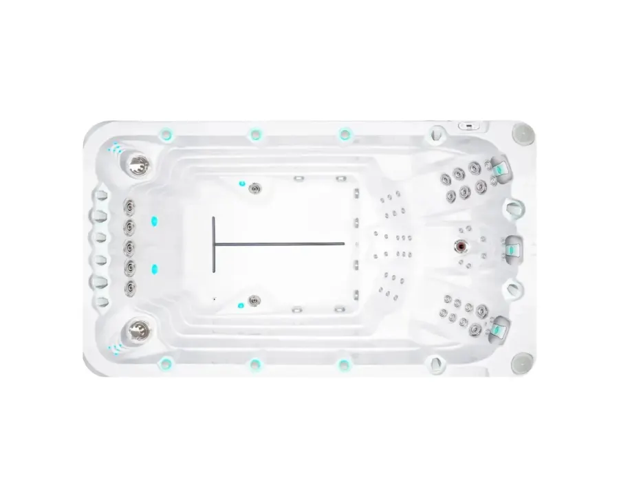 Activity 1 Deep Swimspa | Sterling White with DARK GREY