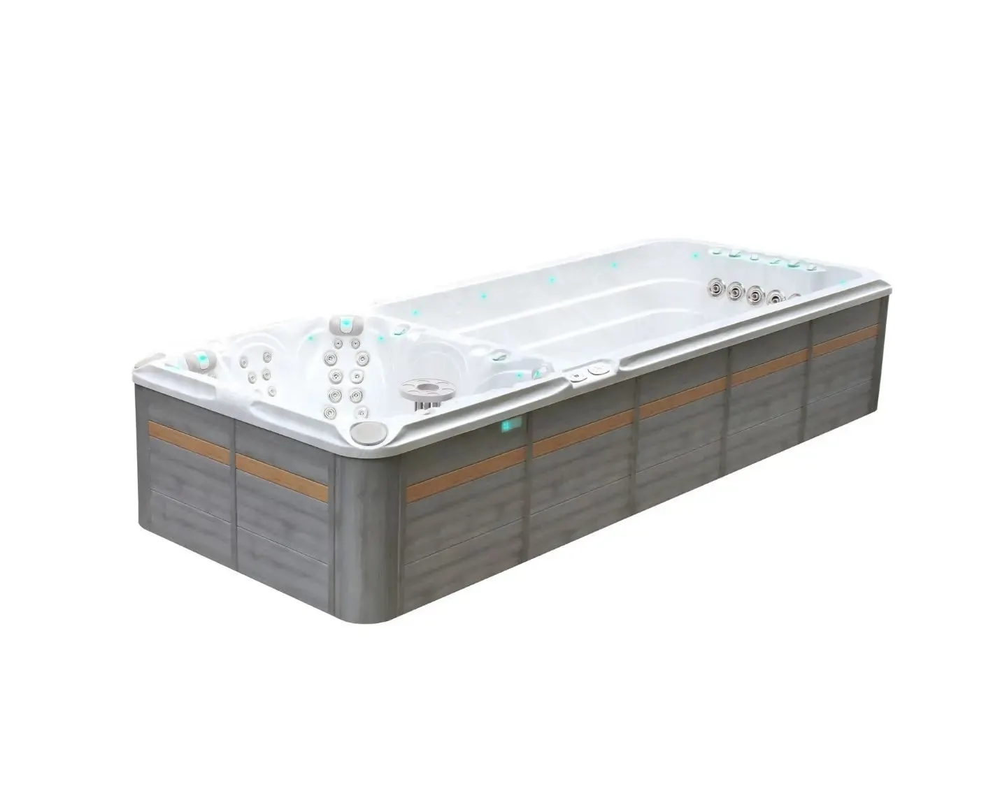 Dynamic Swimspa | Sterling White with DARK GREY