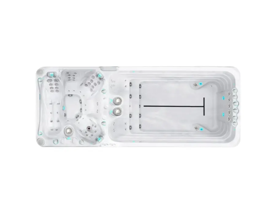 Dynamic Swimspa | Sterling White with DARK GREY