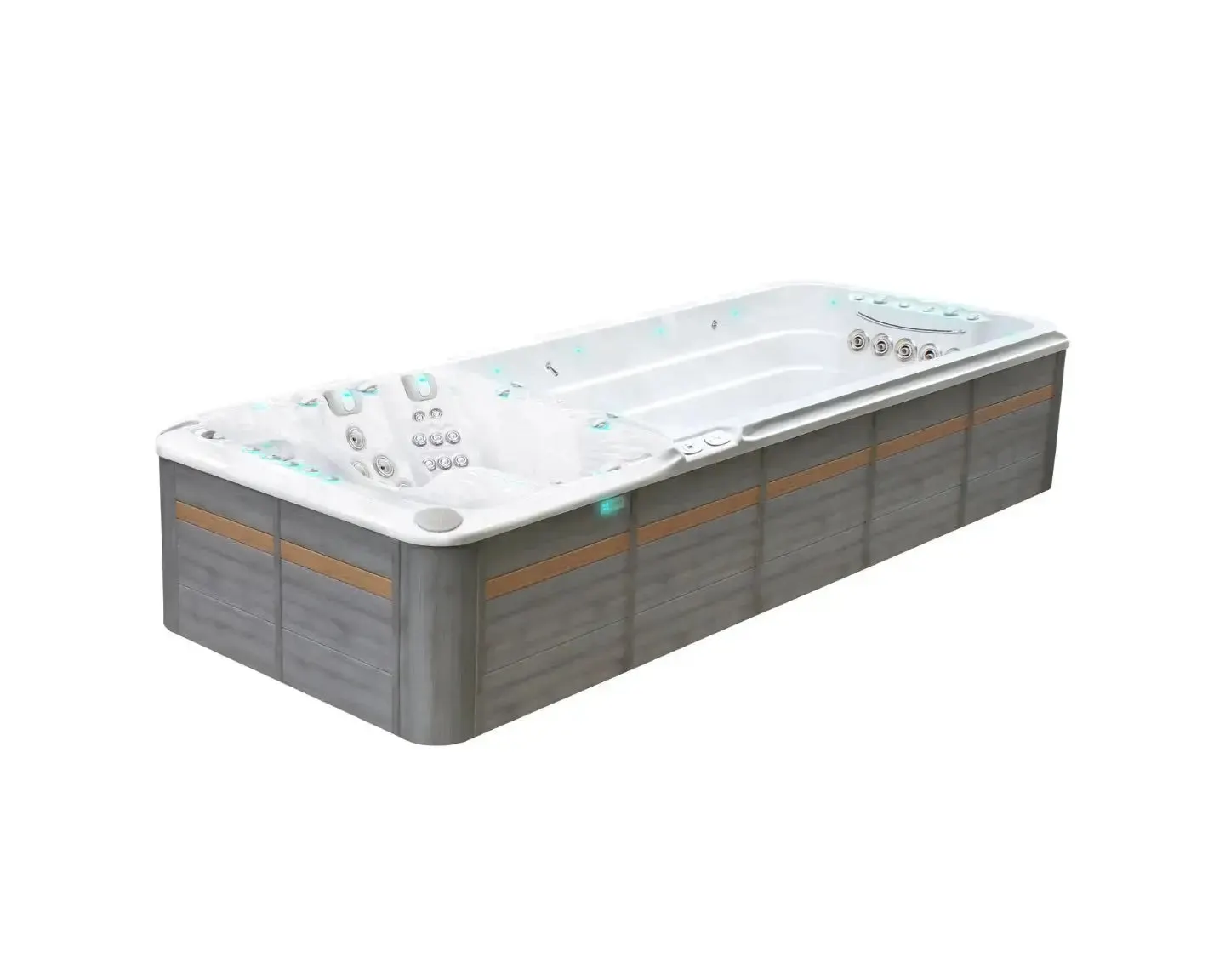 Energy Swimspa | Sterling White with DARK GREY