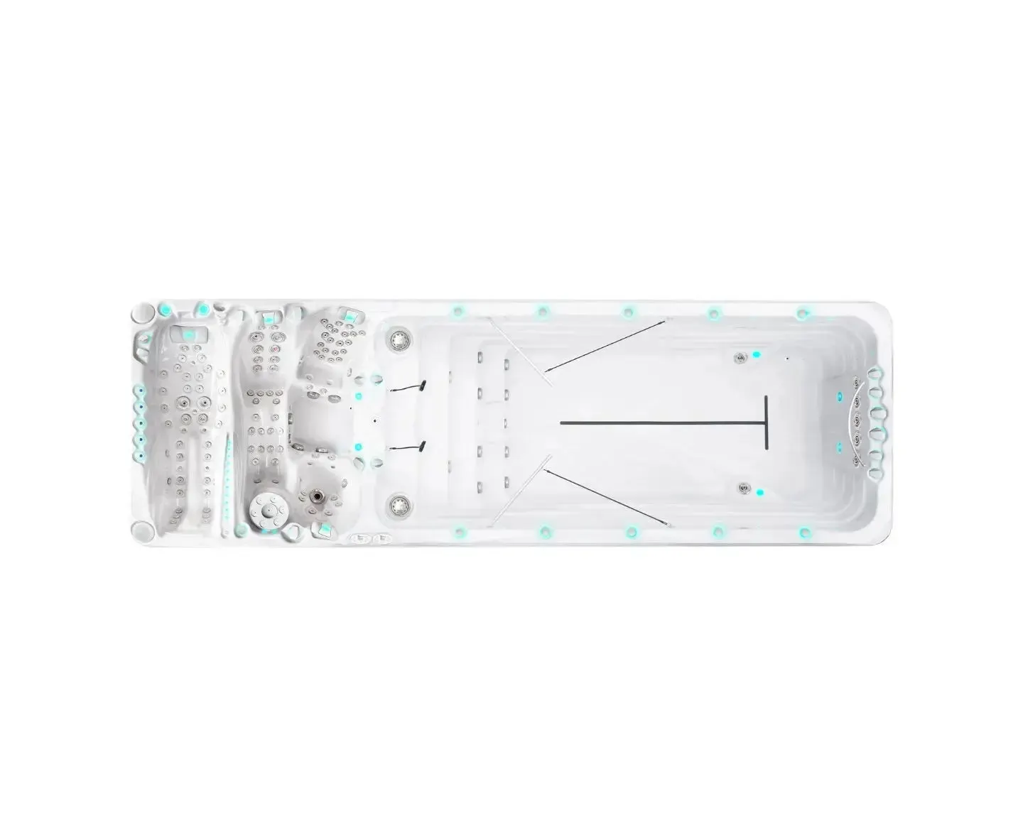 Energy Swimspa | Sterling White with DARK GREY