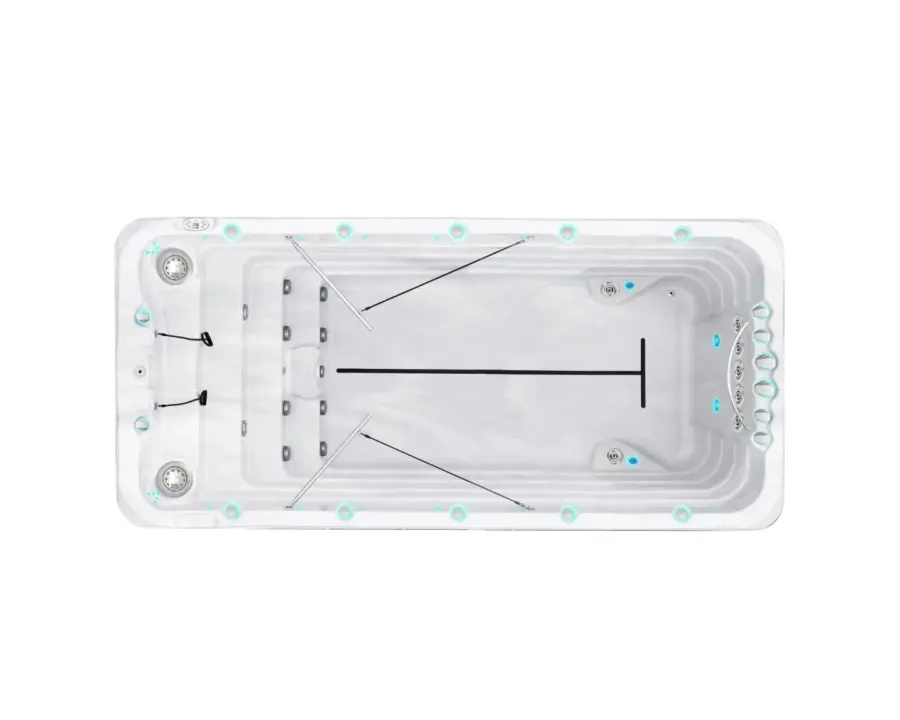 Fitness 2 Swimspa | Sterling White with DARK GREY