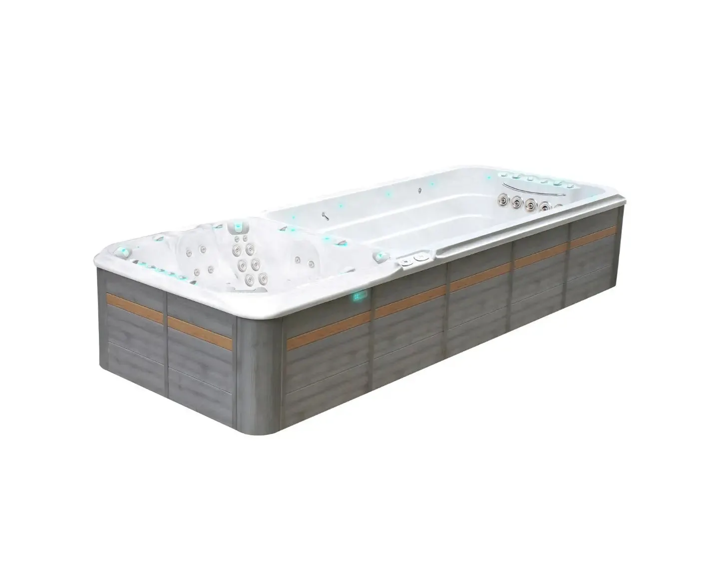 Vitality Swimspa | Sterling White with DARK GREY