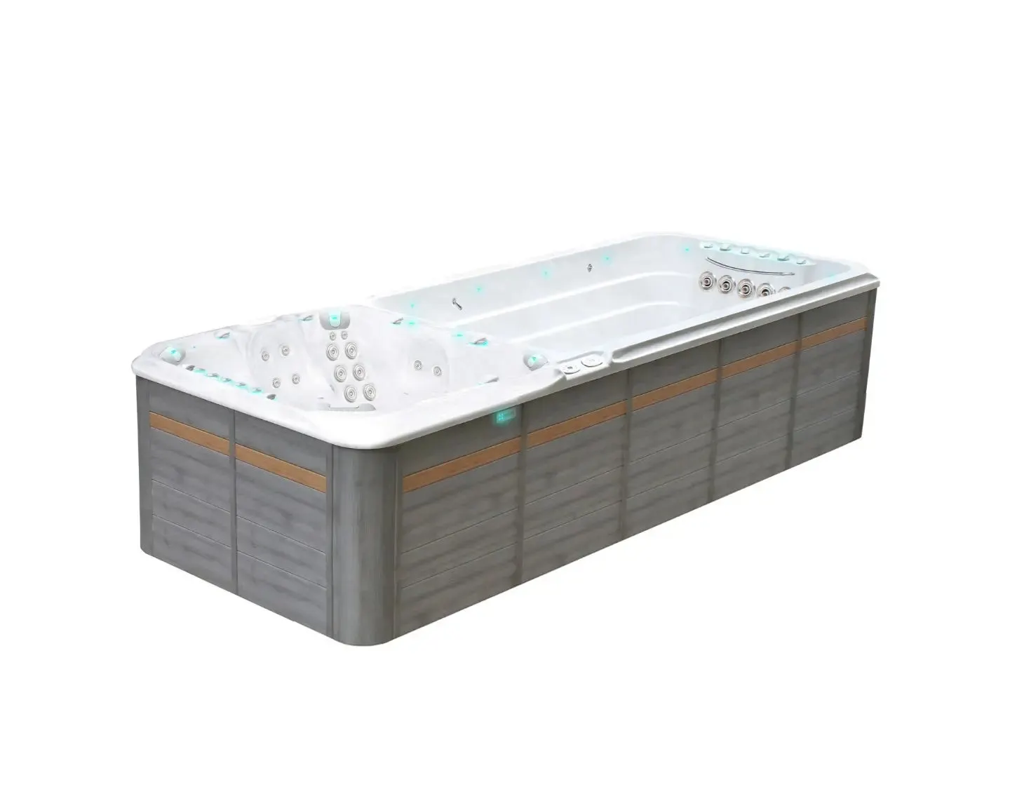 Vitality Deep Swimspa | Sterling White with DARK GREY