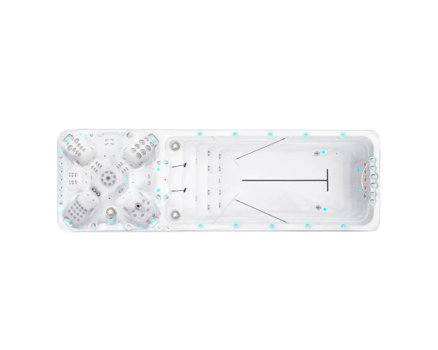 Vitality Swimspa | Sterling White with DARK GREY