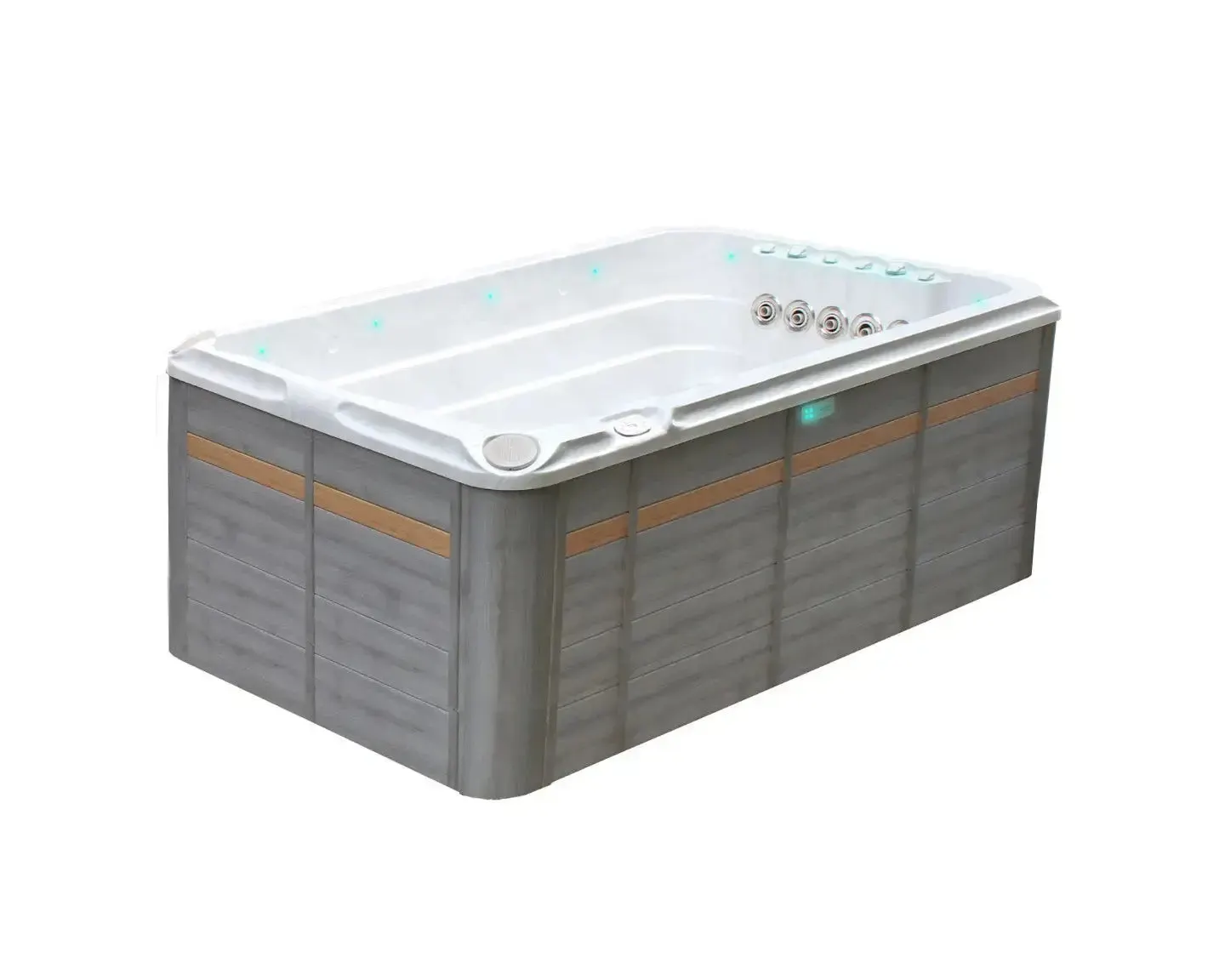 Activity 1 Deep Swimspa | Sterling White with DARK GREY