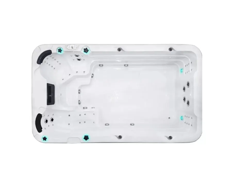 Aquatic 1 Swimspa | Sterling White with DARK GREY