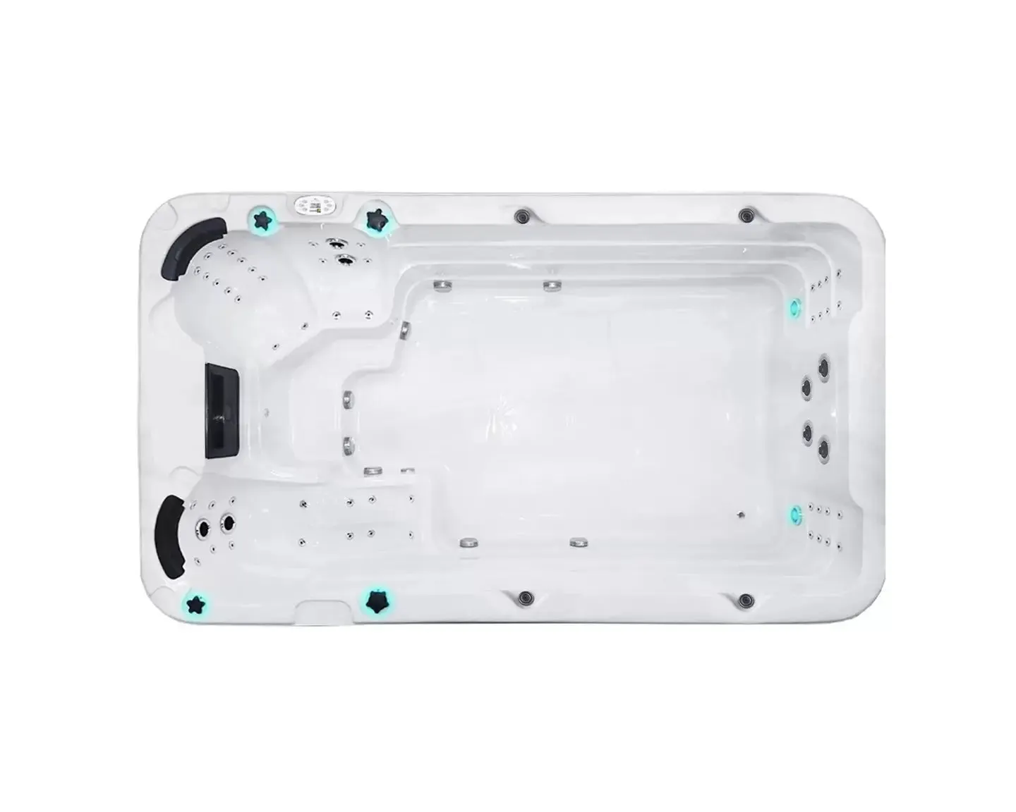 Aquatic 1 Swimspa | Sterling White with DARK GREY