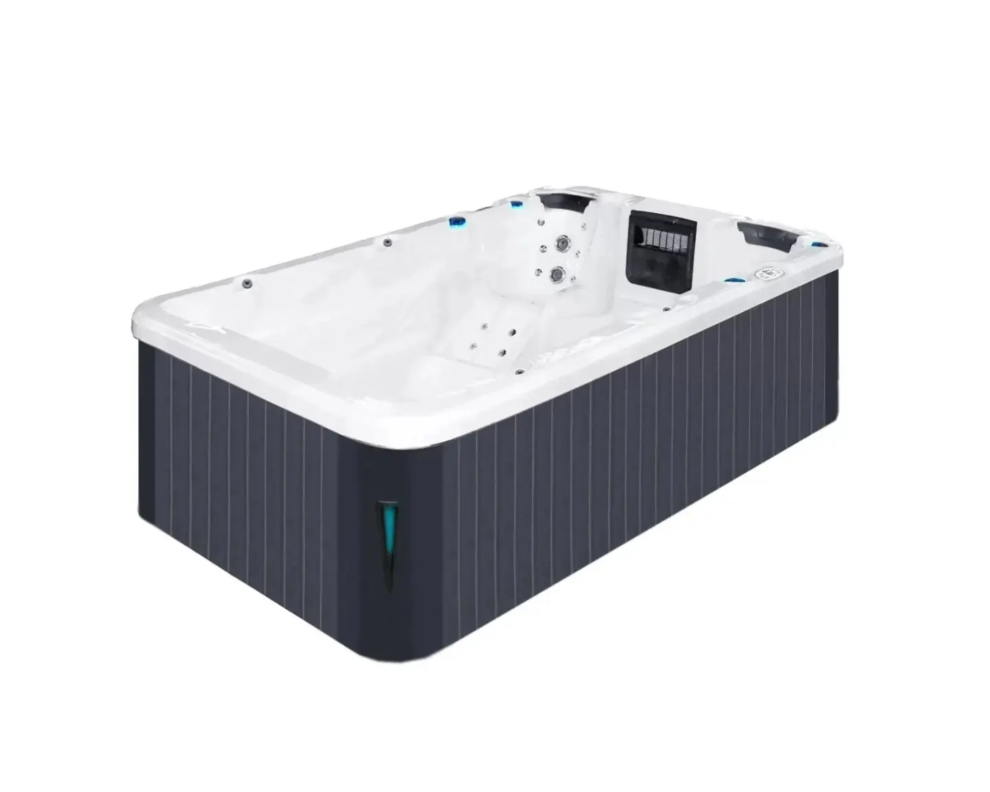 Aquatic 1 Swimspa | Sterling White with DARK GREY