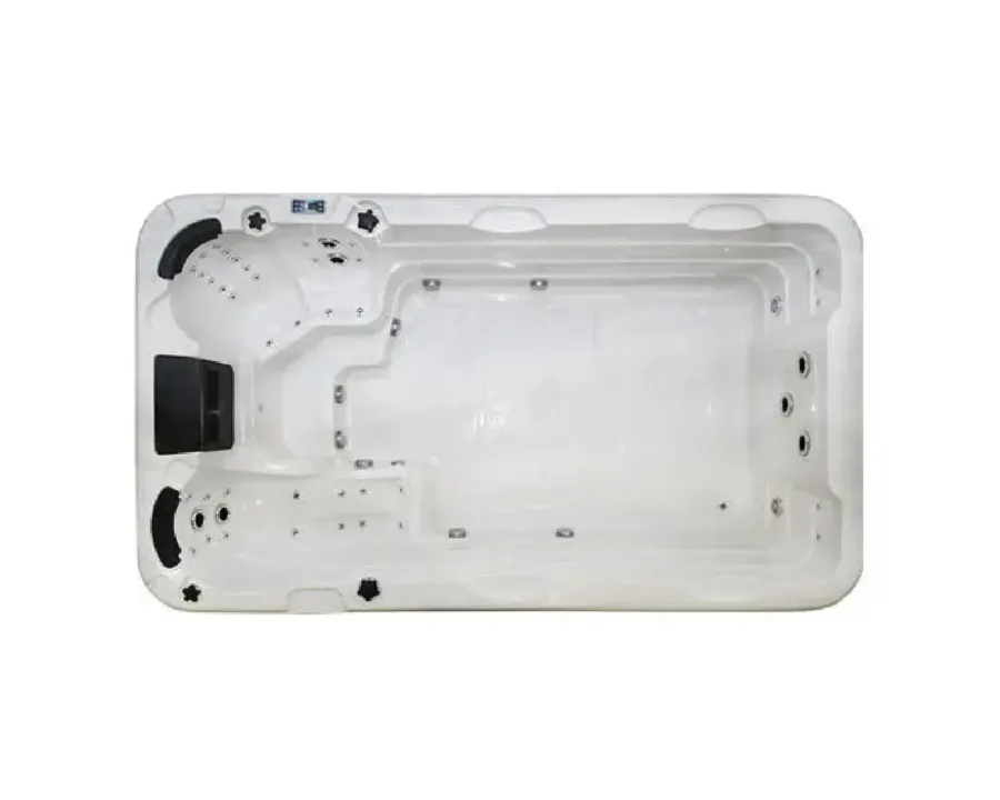Aquatic 1 Swimspa ECO | Sterling White with DARK GREY
