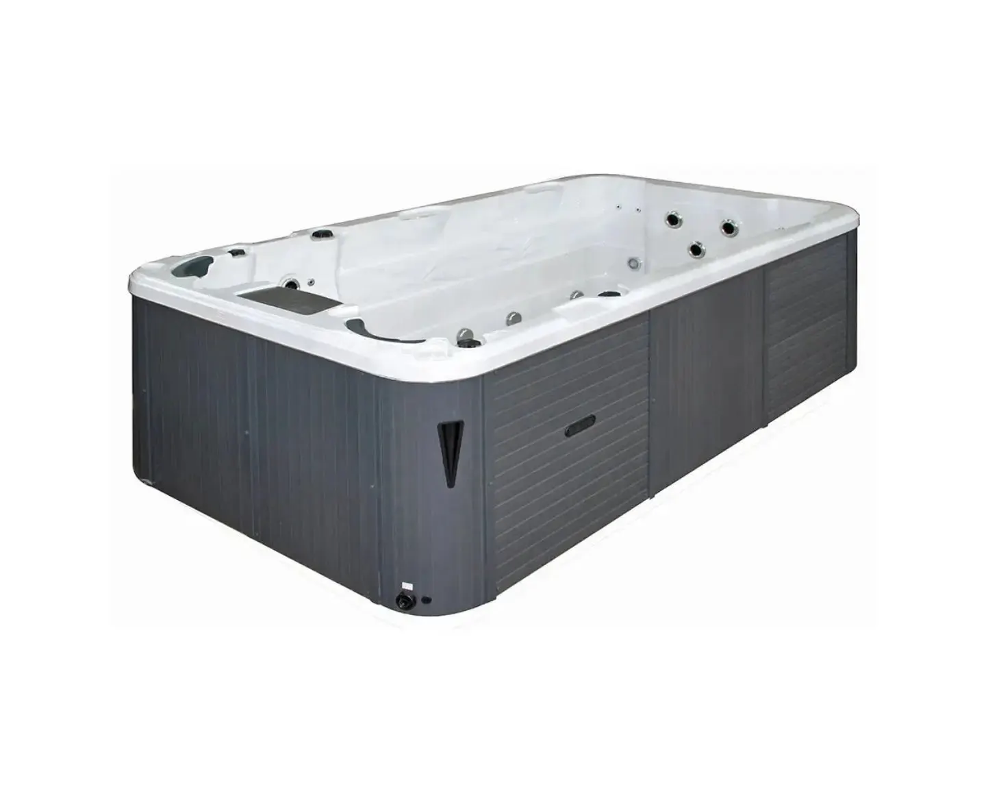 Aquatic 1 Swimspa ECO | Sterling White with DARK GREY