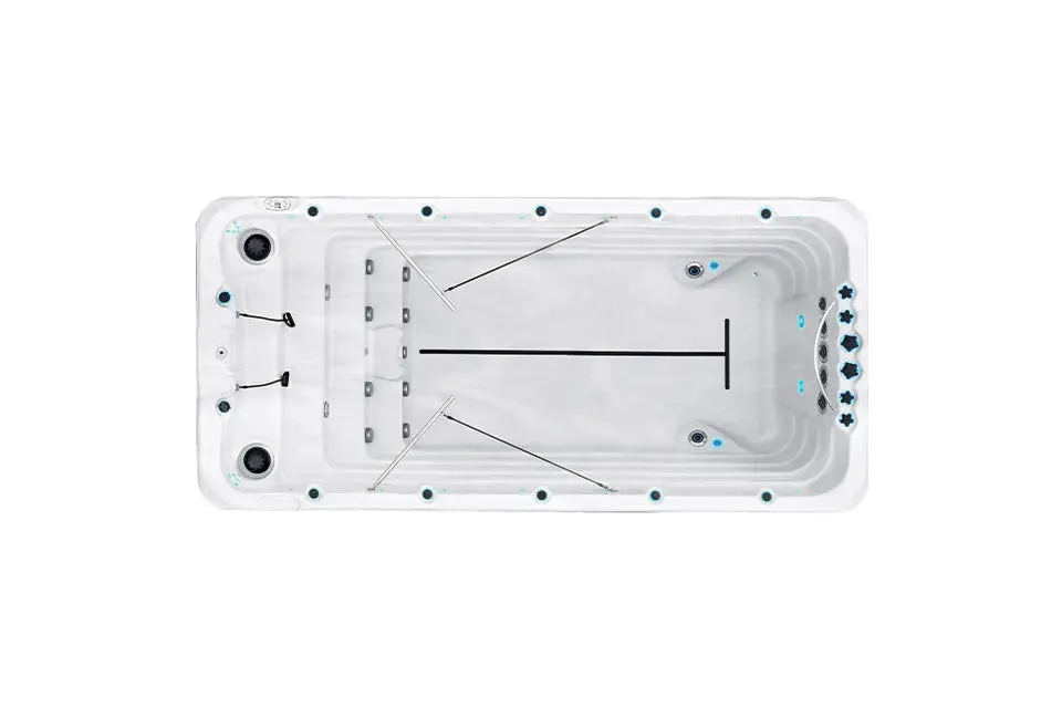 Fitness 2 Deep Swimspa | Sterling White with DARK GREY